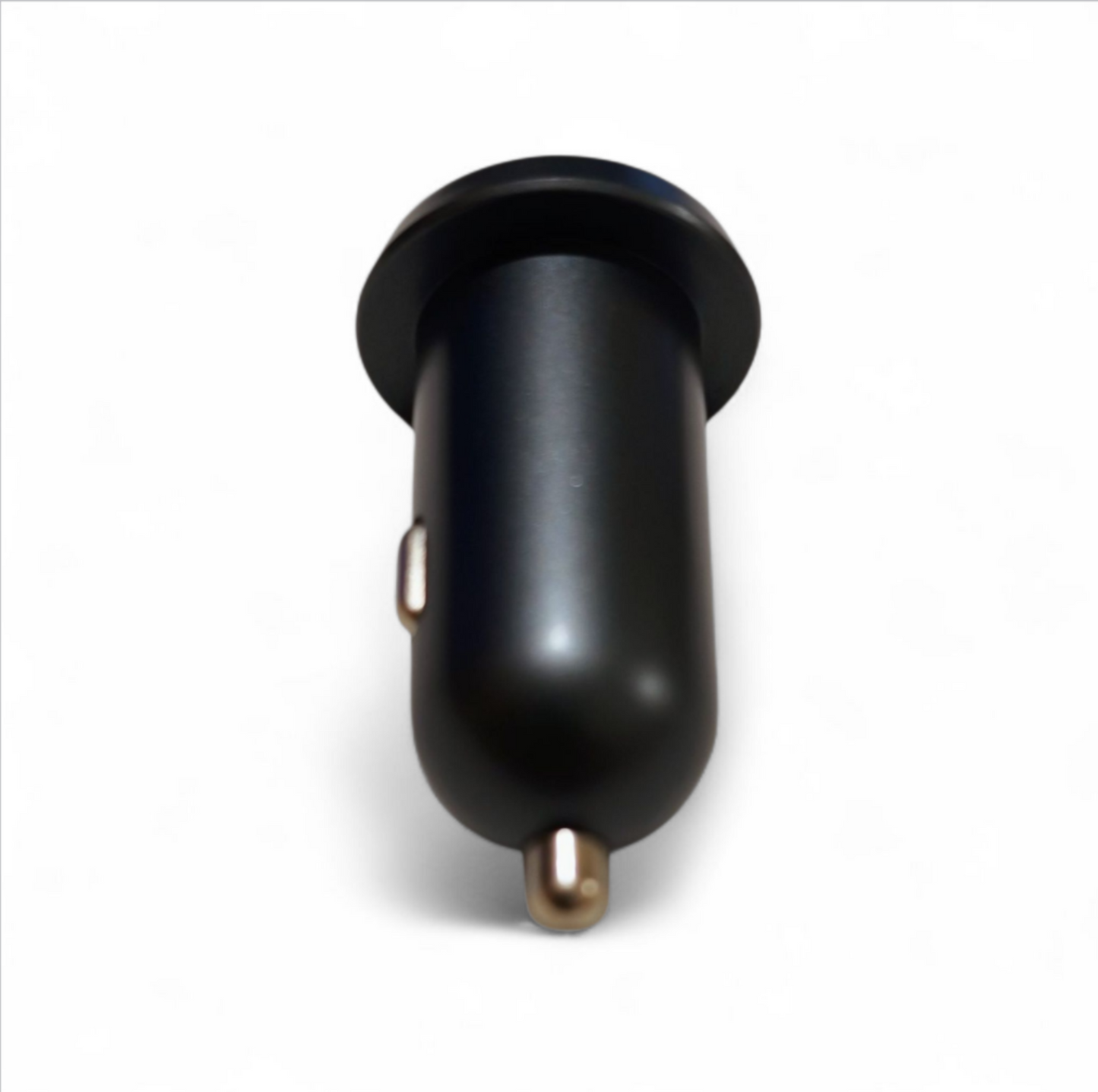 Black car charger on a white background