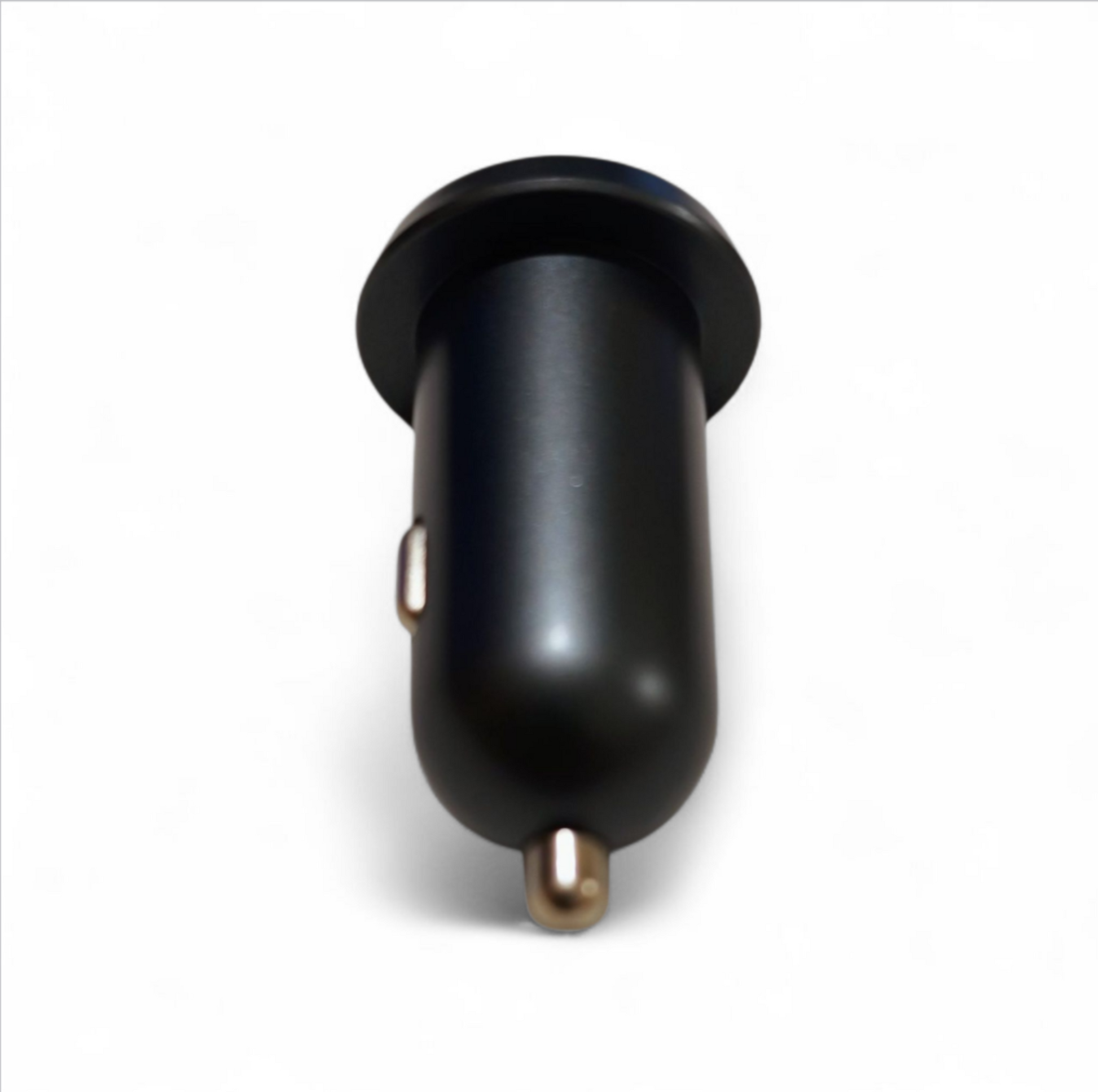 Black car charger on a white background