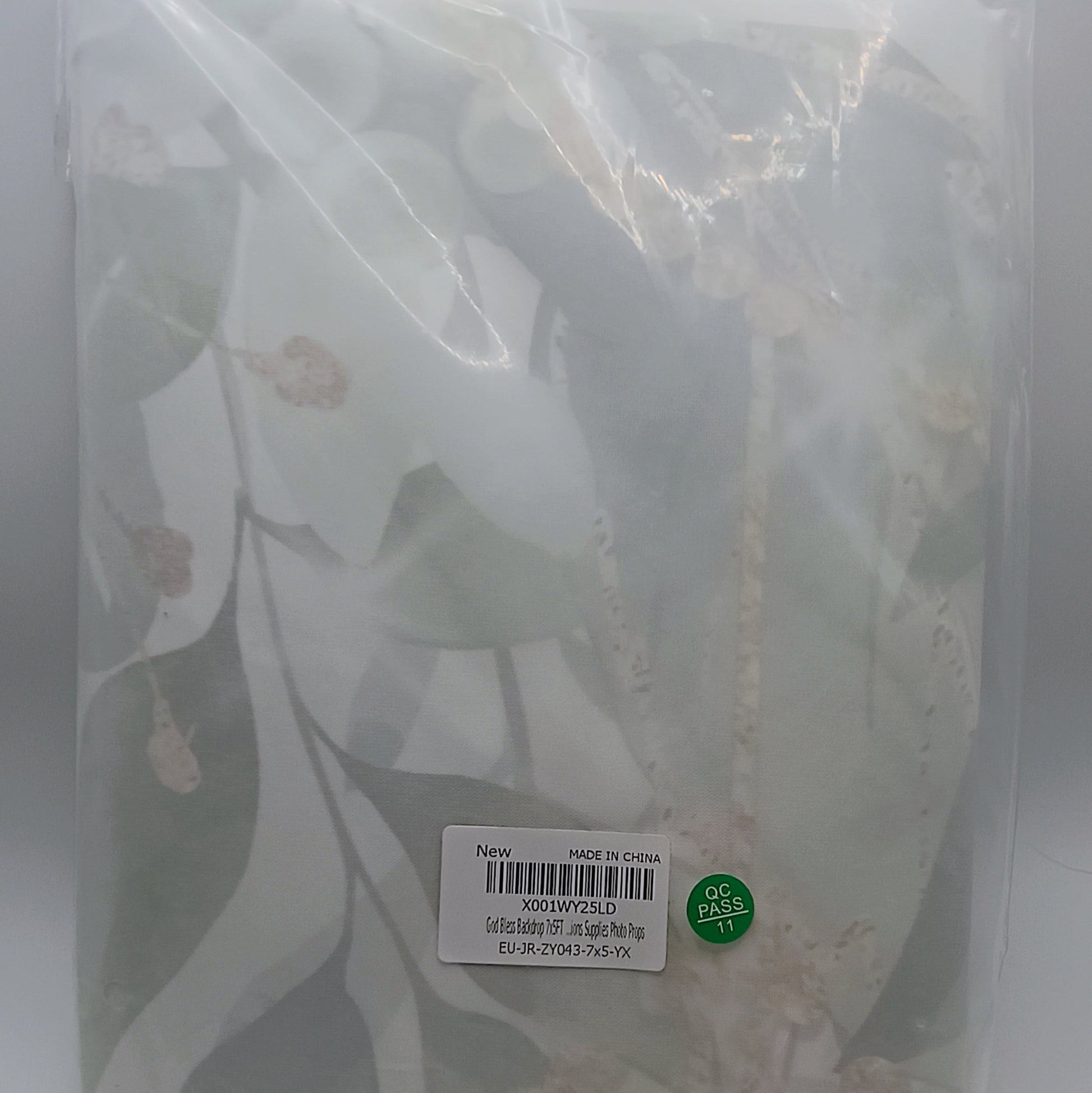 Product packaging with a floral design on a white background