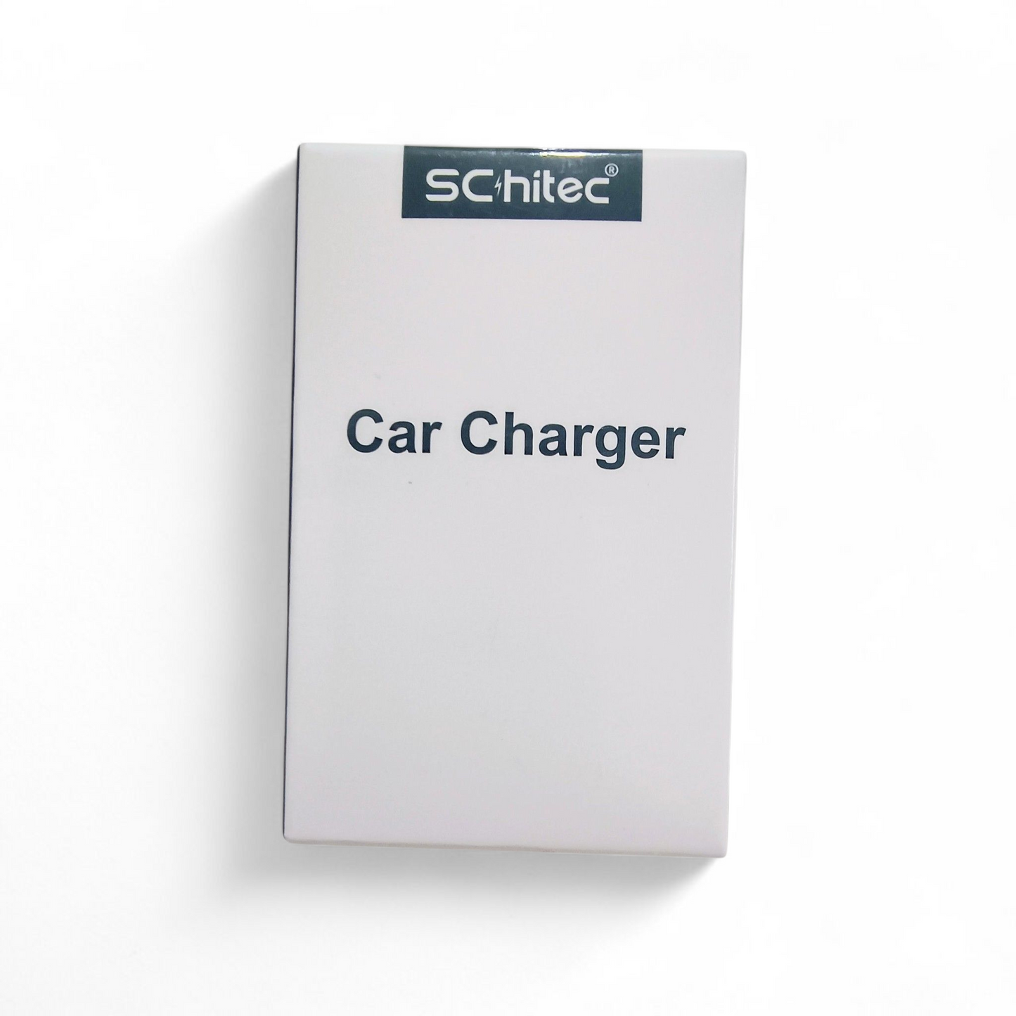 SC-hitec car charger packaging on a white background