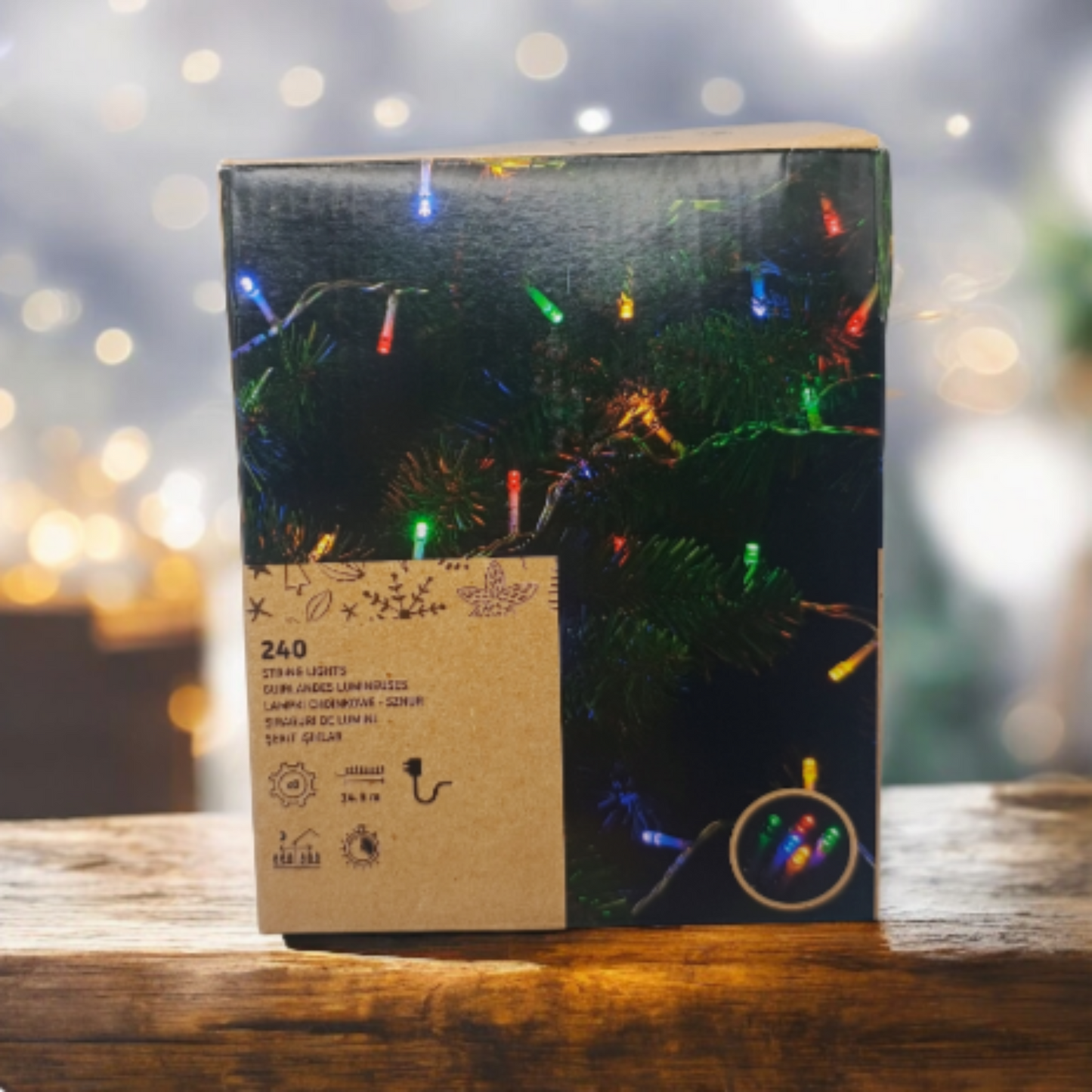 240 Multi-Colour LED String Lights – 14.34m Lit Length (20.34m Total) (SED-004)