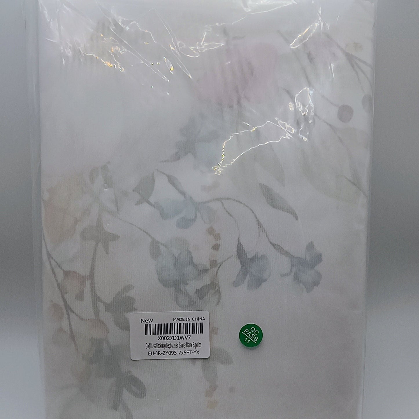 Packaged product with floral design on a white background
