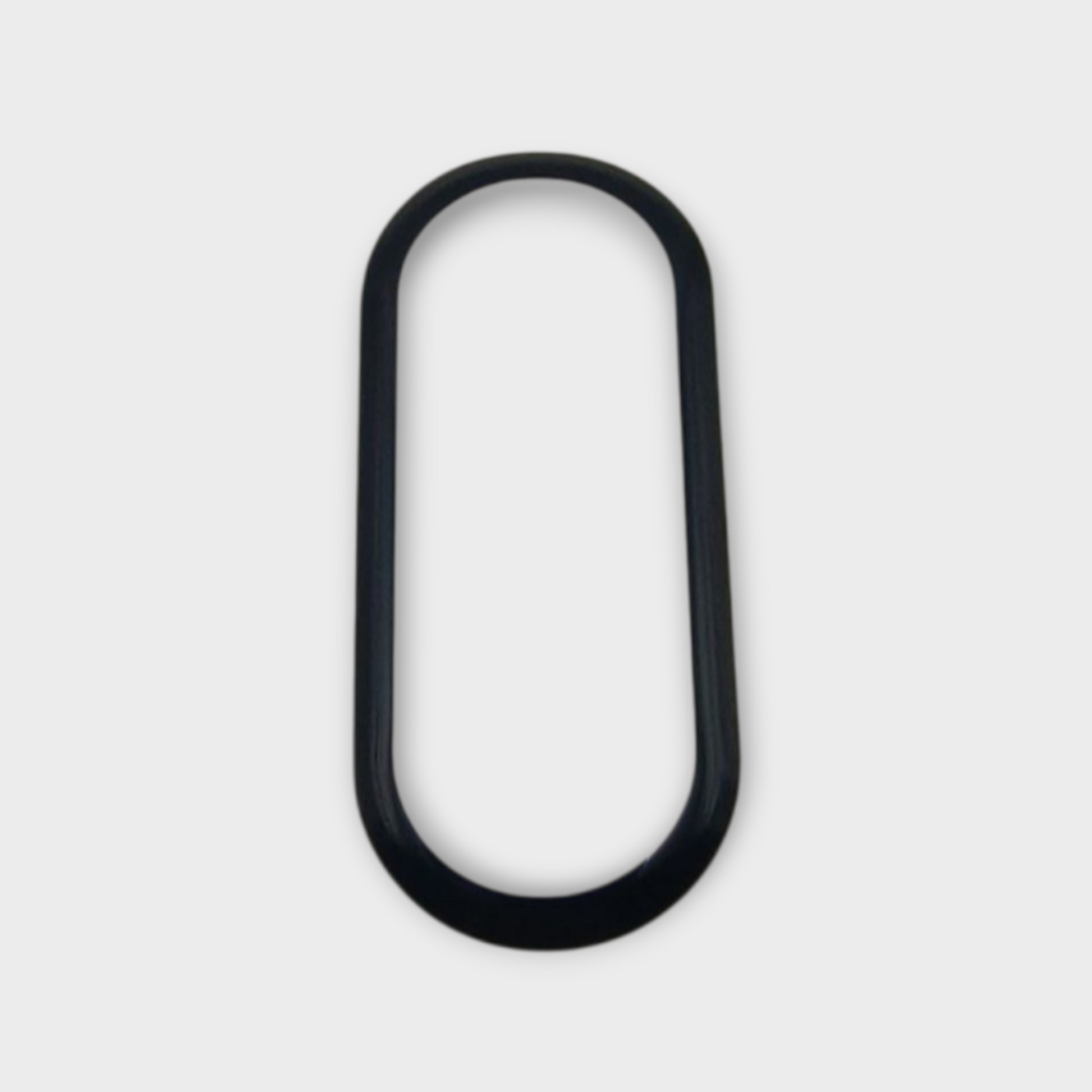 Black rubber band on a white background
